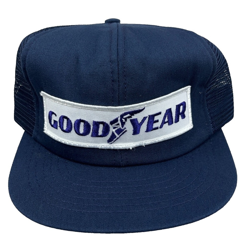 Vintage Goodyear Tires Trucker Hat Cap Made In USA 80s 90s Patch Swingster R27